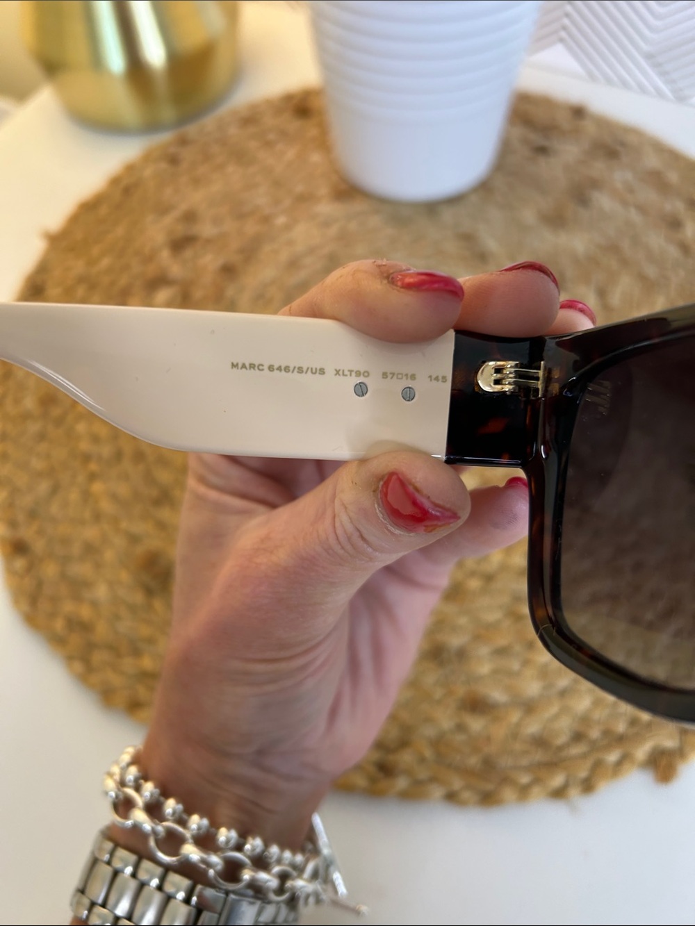 Marc Jacobs sunglasses-tan and black-57/16/145 - Picture 7 of 12